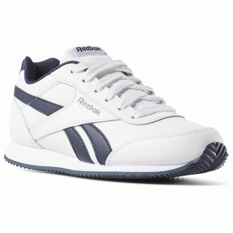 Reebok Royal Classic Jogger 2.0 Tenisky Chlapcenske - Biele/Námornícka Modrá HO3818WZ